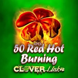 50 Red Hot Burning Clover Links online game logo by Novomatic on lizarocasinoo.pl