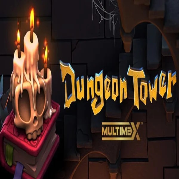 Dungeon Tower slot logo by Peter & Sons at Lizaro Casino